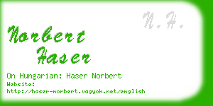 norbert haser business card